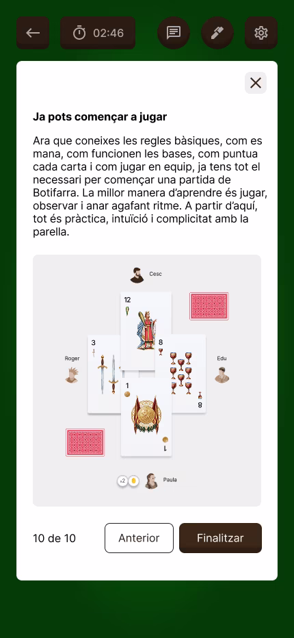 Ja pots començar a jugar!